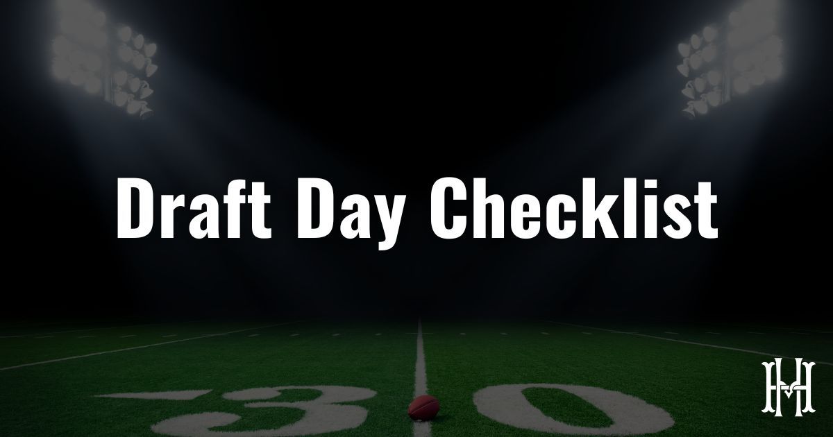 Fantasy Football Draft Day Checklist