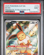 2025 Pokemon SVP EN-SV Black Star Promo #173 Eevee Prismatic Evolutions Elite Trainer Box | PSA 9