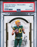 2023 Panini National Treasures #37 Jordan Love Gold 1/35 | PSA 9