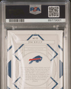 2020 Panini National Treasures #13 Jim Kelly Jersey Number Red 6/12 | PSA 8