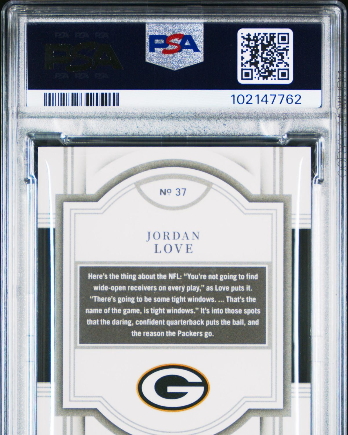 2023 Panini National Treasures #37 Jordan Love Gold 1/35 | PSA 9