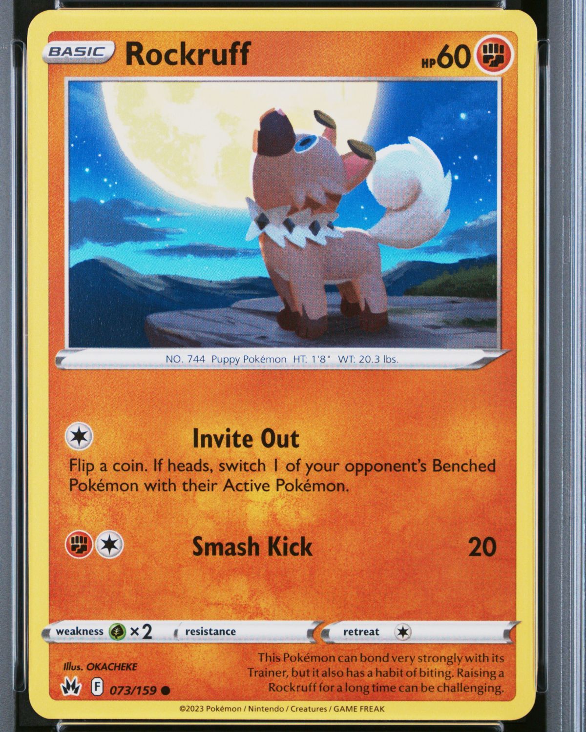 2023 Pokemon Sword And Shield Crown Zenith #073 Rockruff | PSA 10