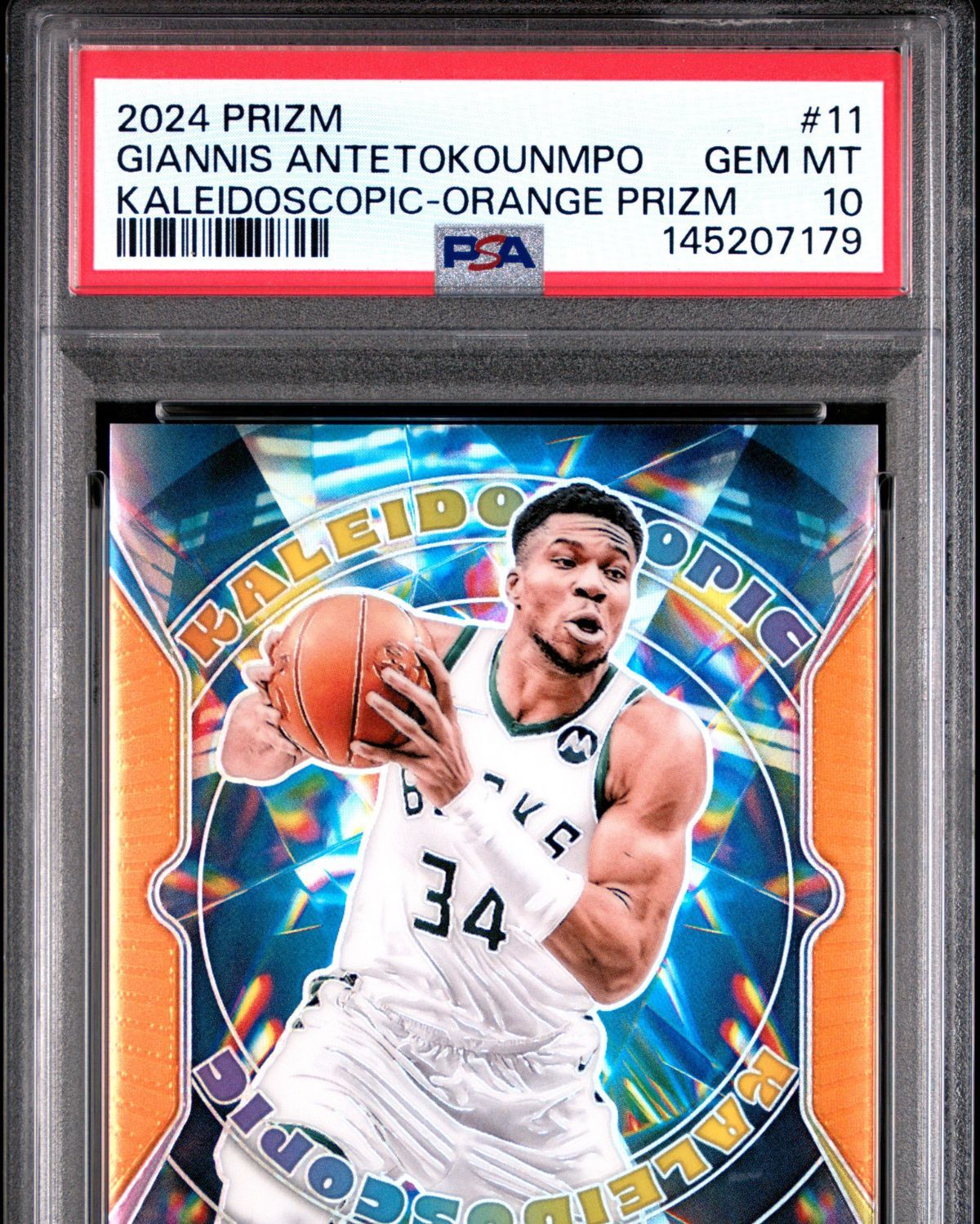 2024 Panini Prizm Kaleidoscopic #11 Giannis Antetokounmpo Orange