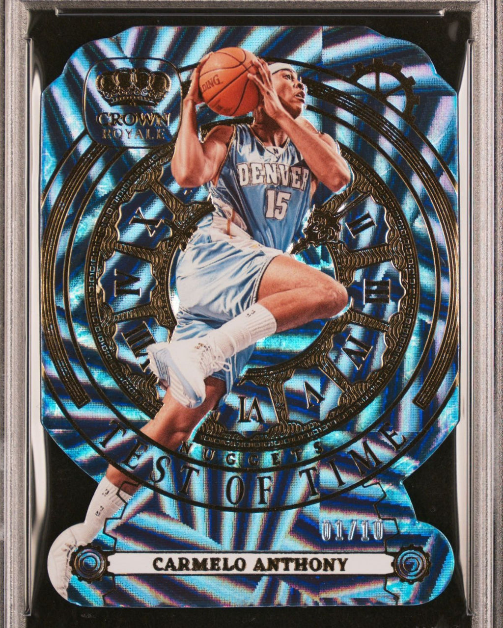 2023 Panini Crown Royale Test Of Time #3 Carmelo Anthony Gold 1/10 | PSA 9