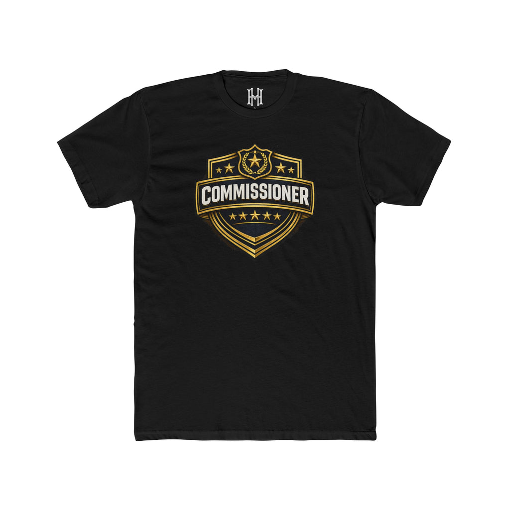 fantasy football shirt with commissioner badge design