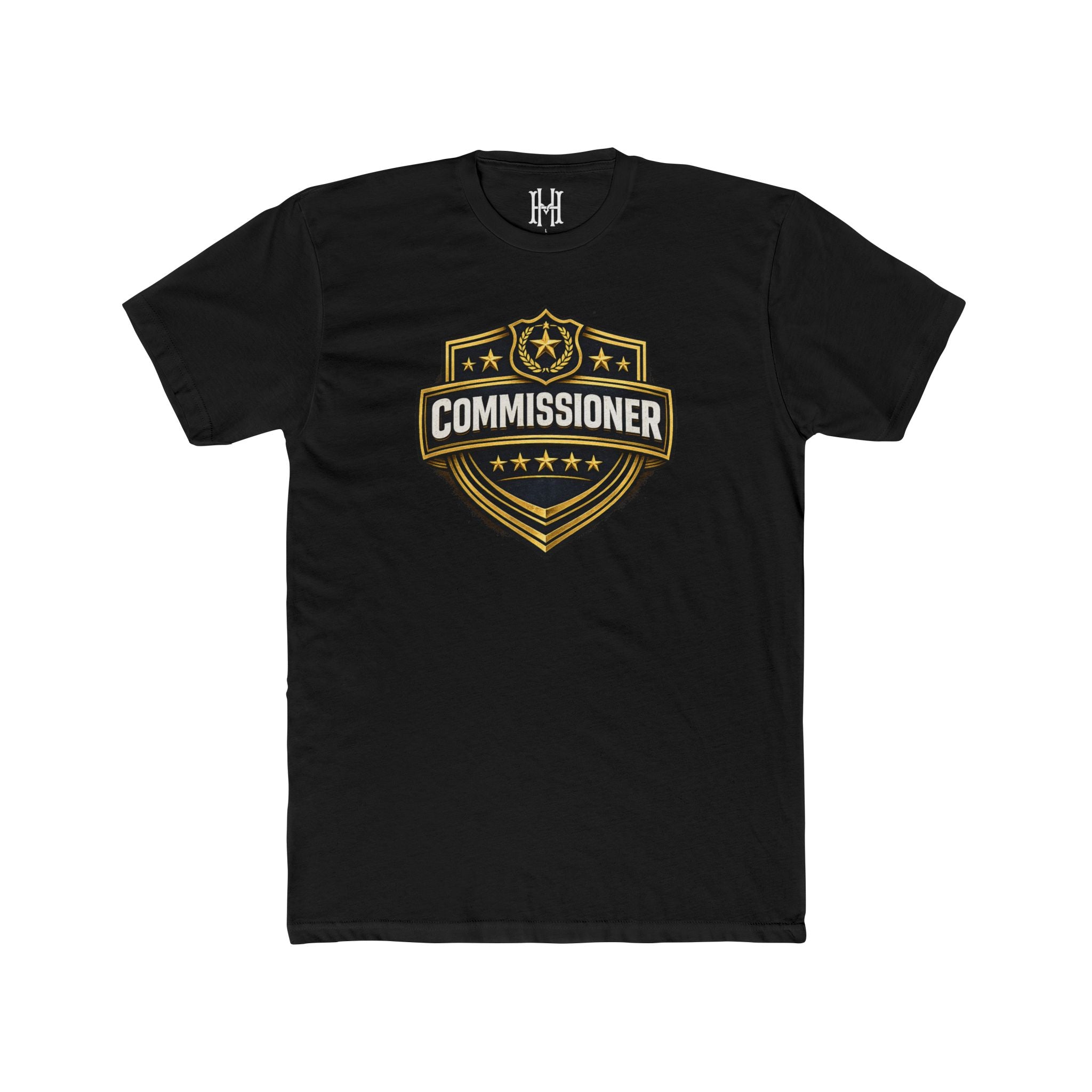 fantasy football shirt with commissioner badge design