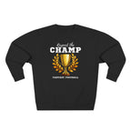 fantasy football sweatshirt with respect the champ text