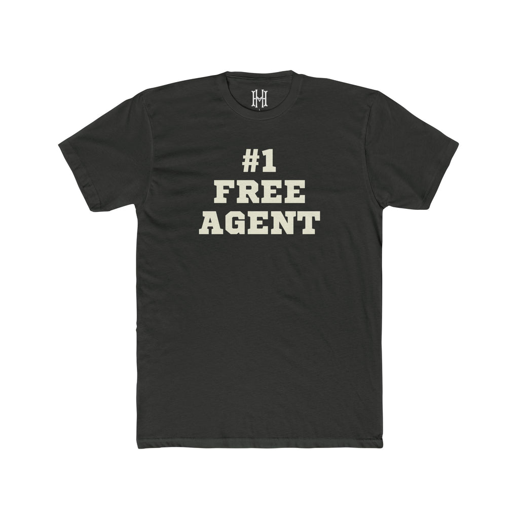 fantasy football shirt with number one free agent text