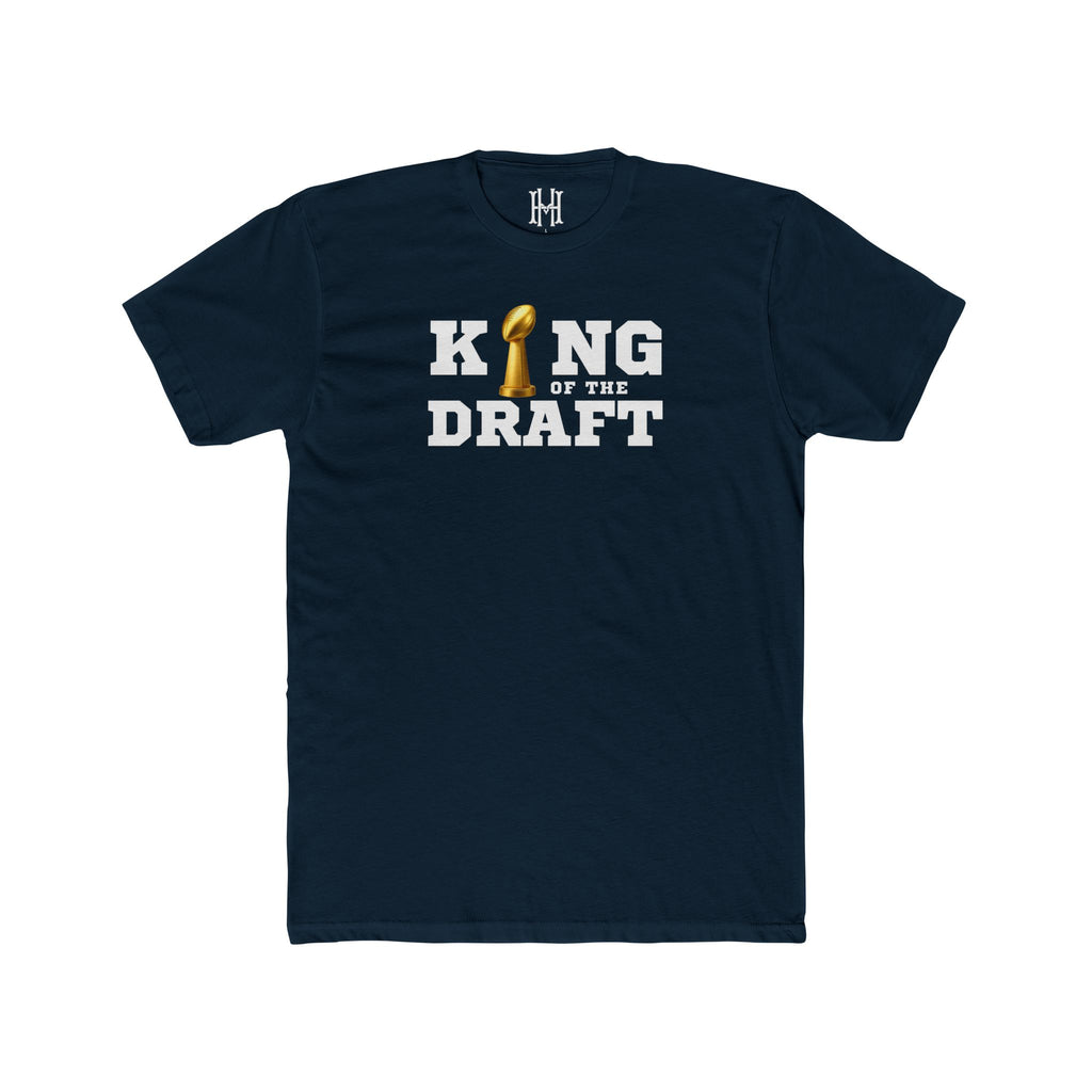fantasy football shirt with king of the draft text