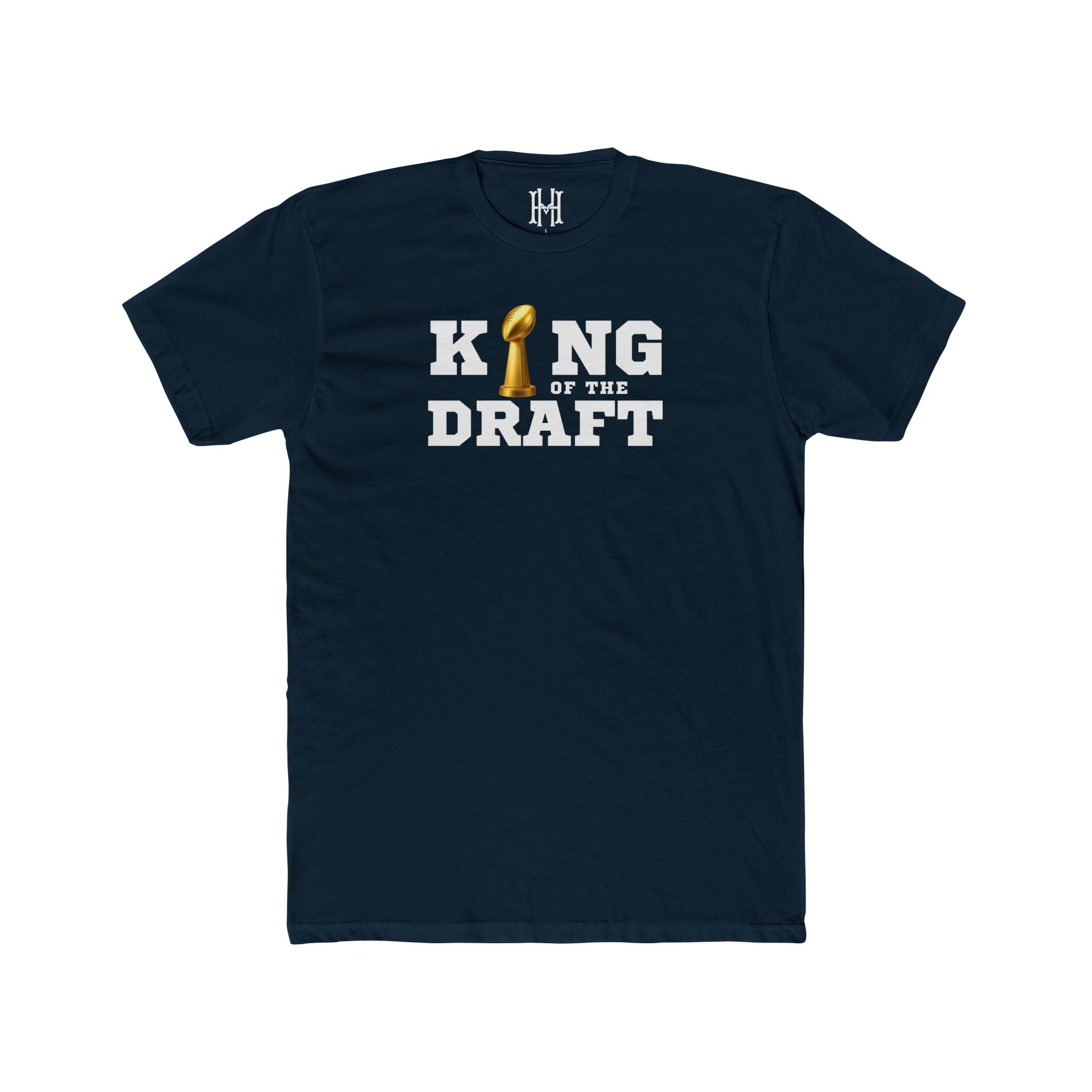 fantasy football shirt with king of the draft text