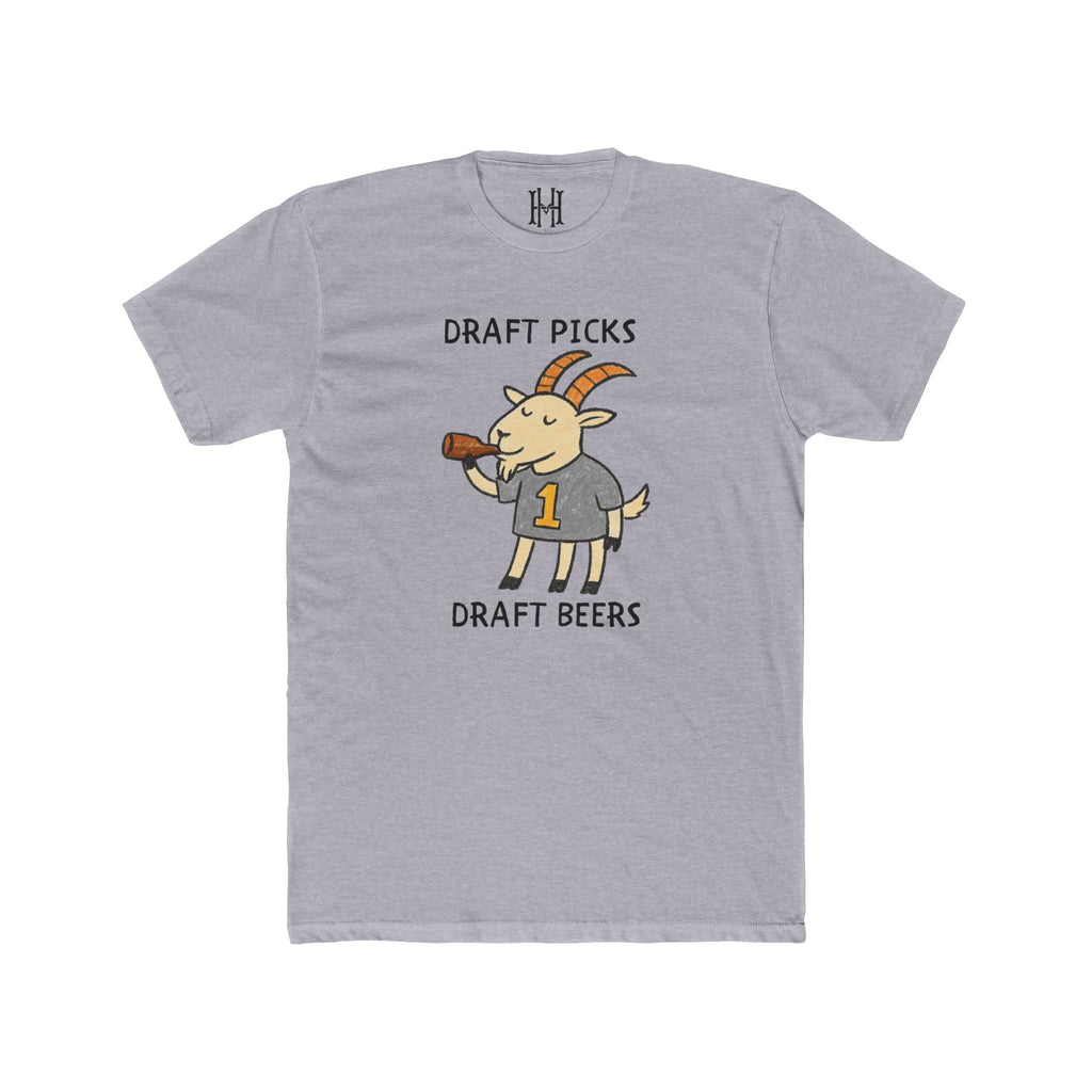 fantasy football shirt with draft picks draft beer text