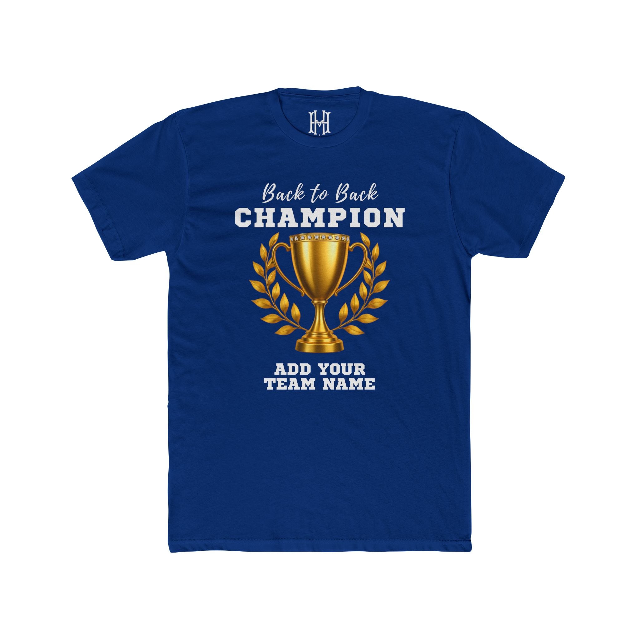 custom fantasy football shirt with back to back champion design