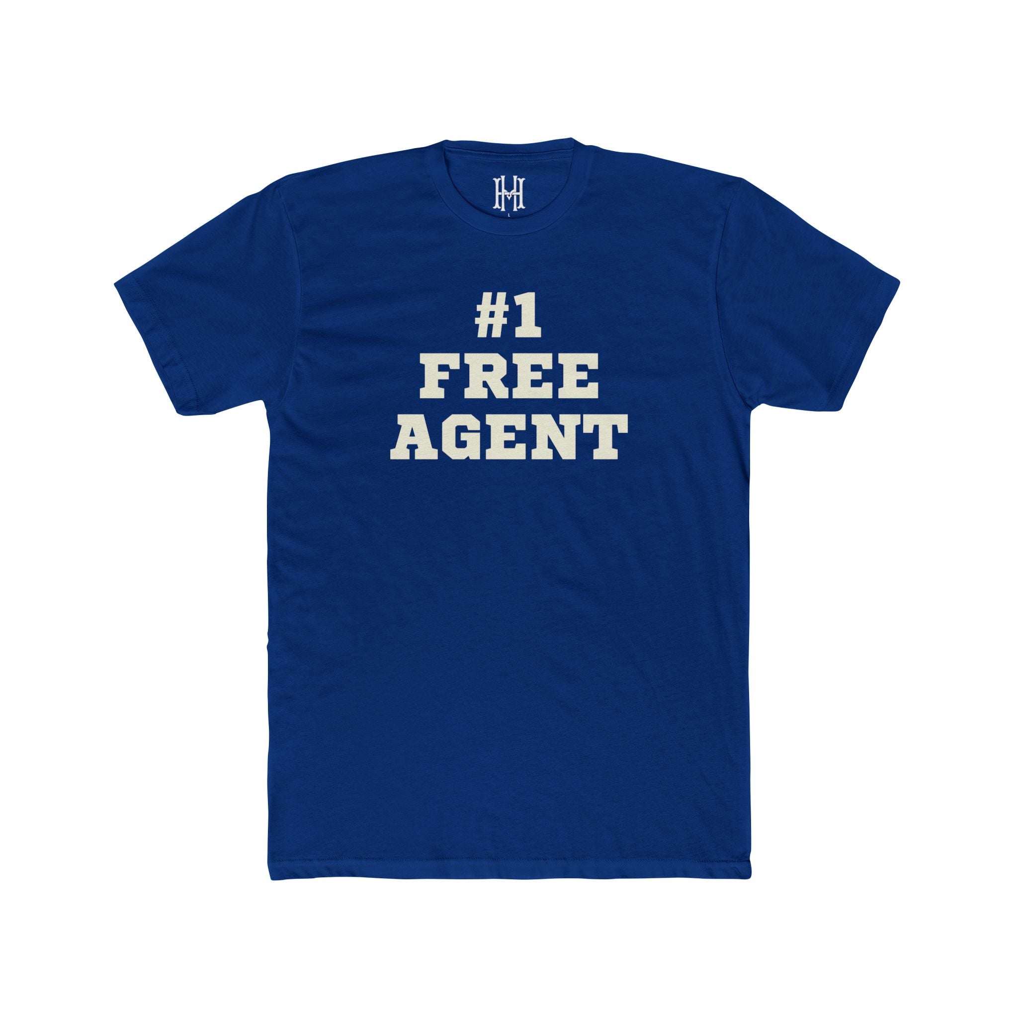 fantasy football shirt with number one free agent text