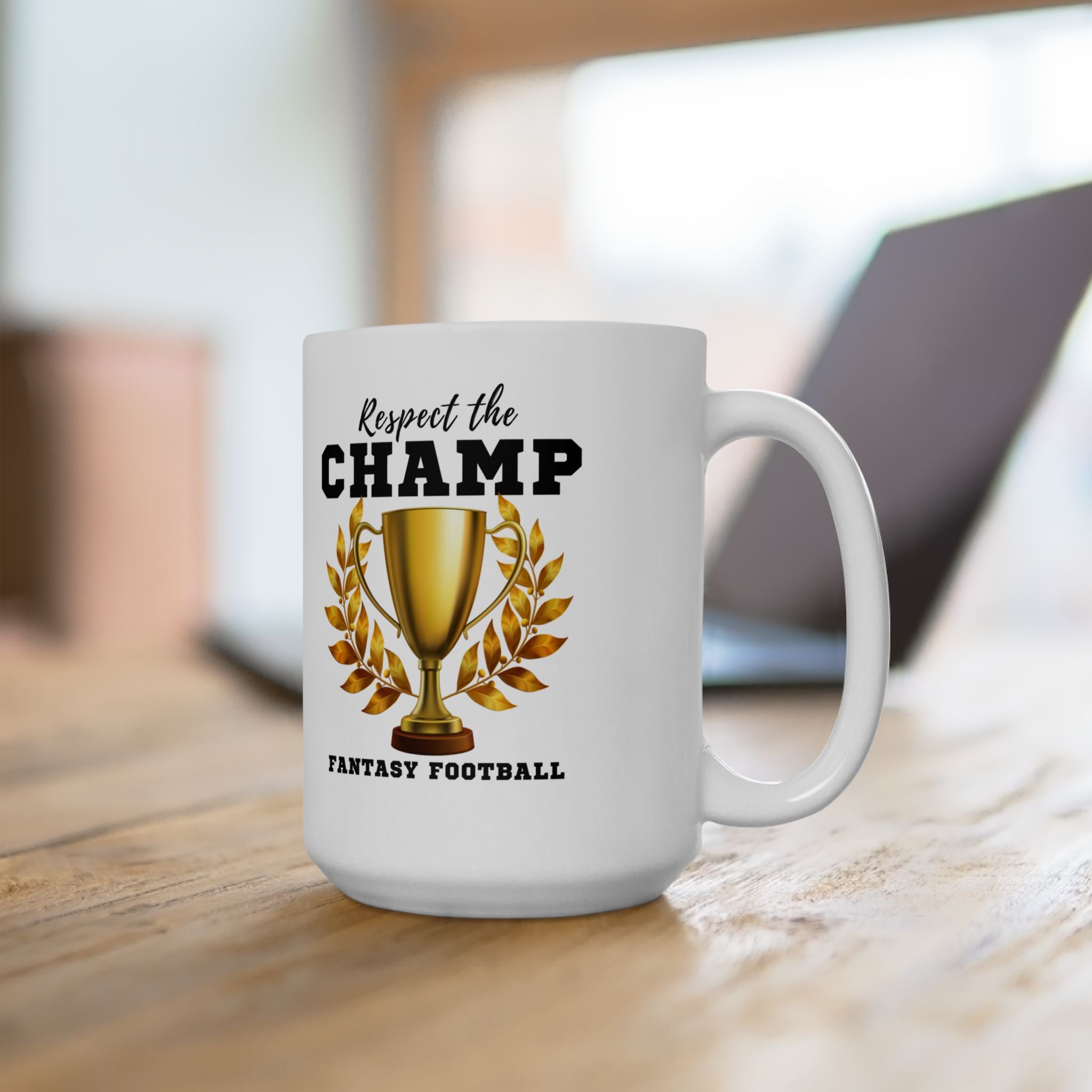 Respect the Champ Trophy Custom White Mug