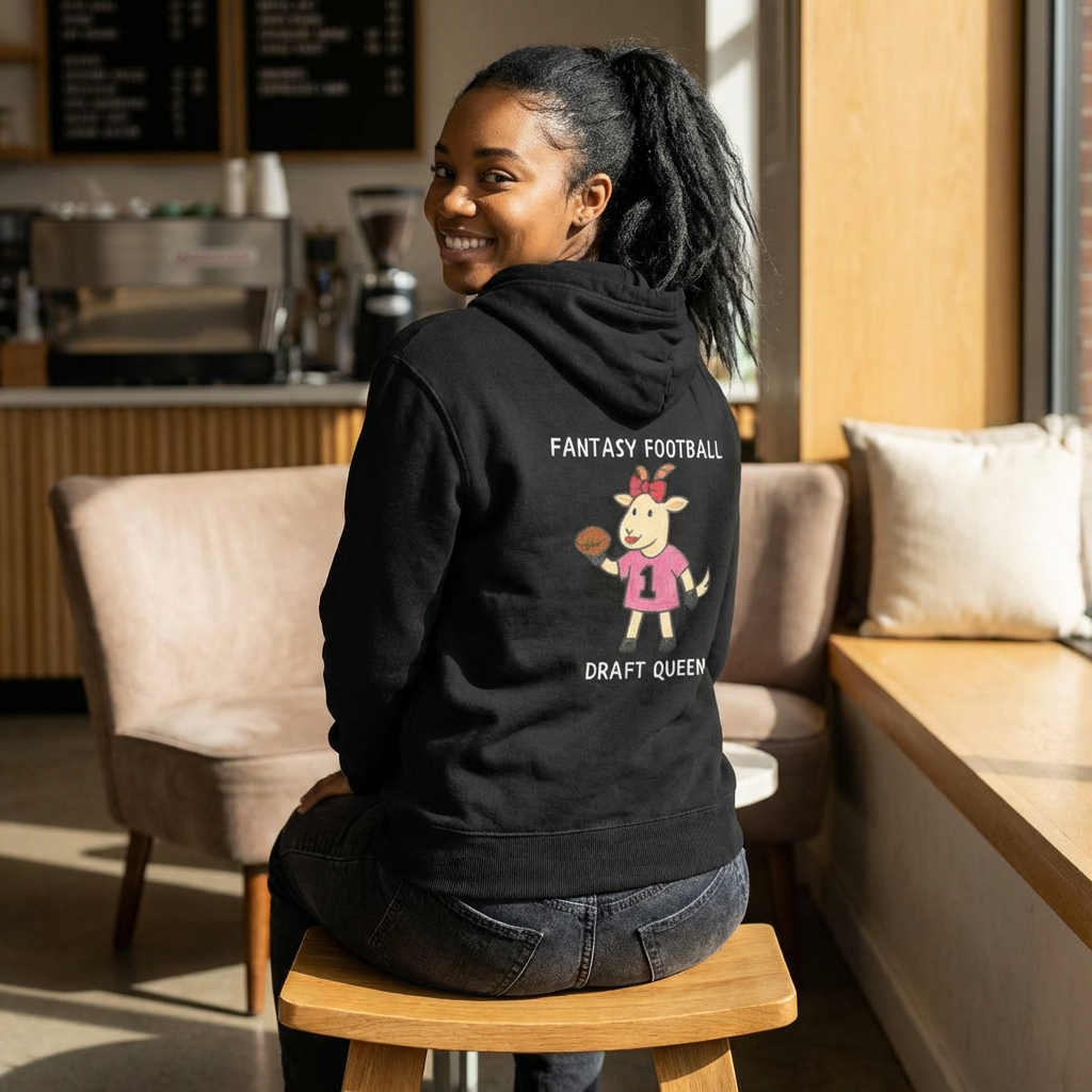 fantasy football hoodie with draft queen end league chaos design