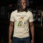 fantasy football shirt with league drunk standing design