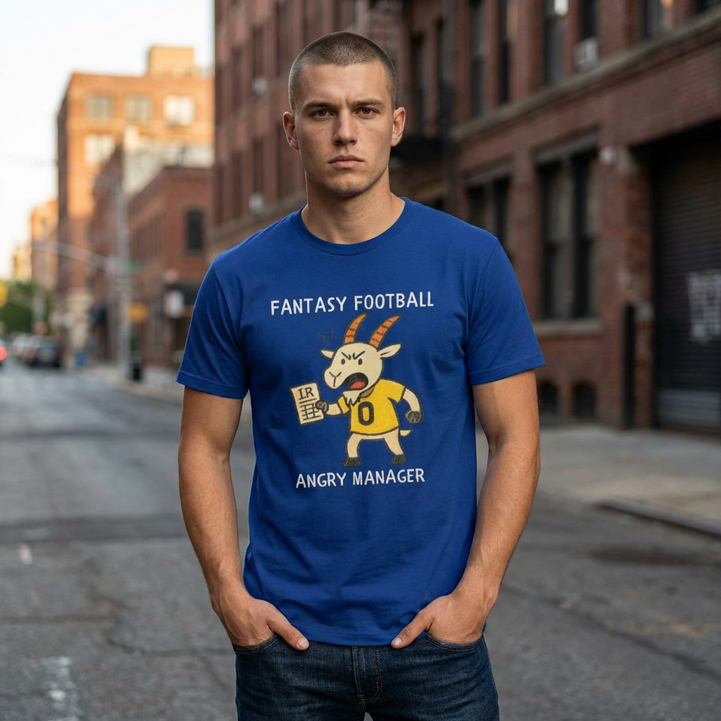fantasy football shirt with angry manager design