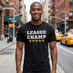 fantasy football shirt with league champ text