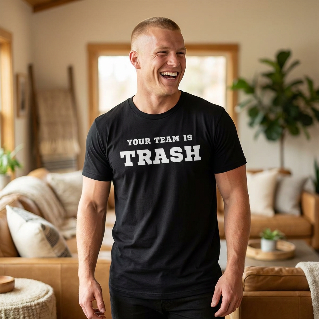 fantasy football shirt with your team is trash text