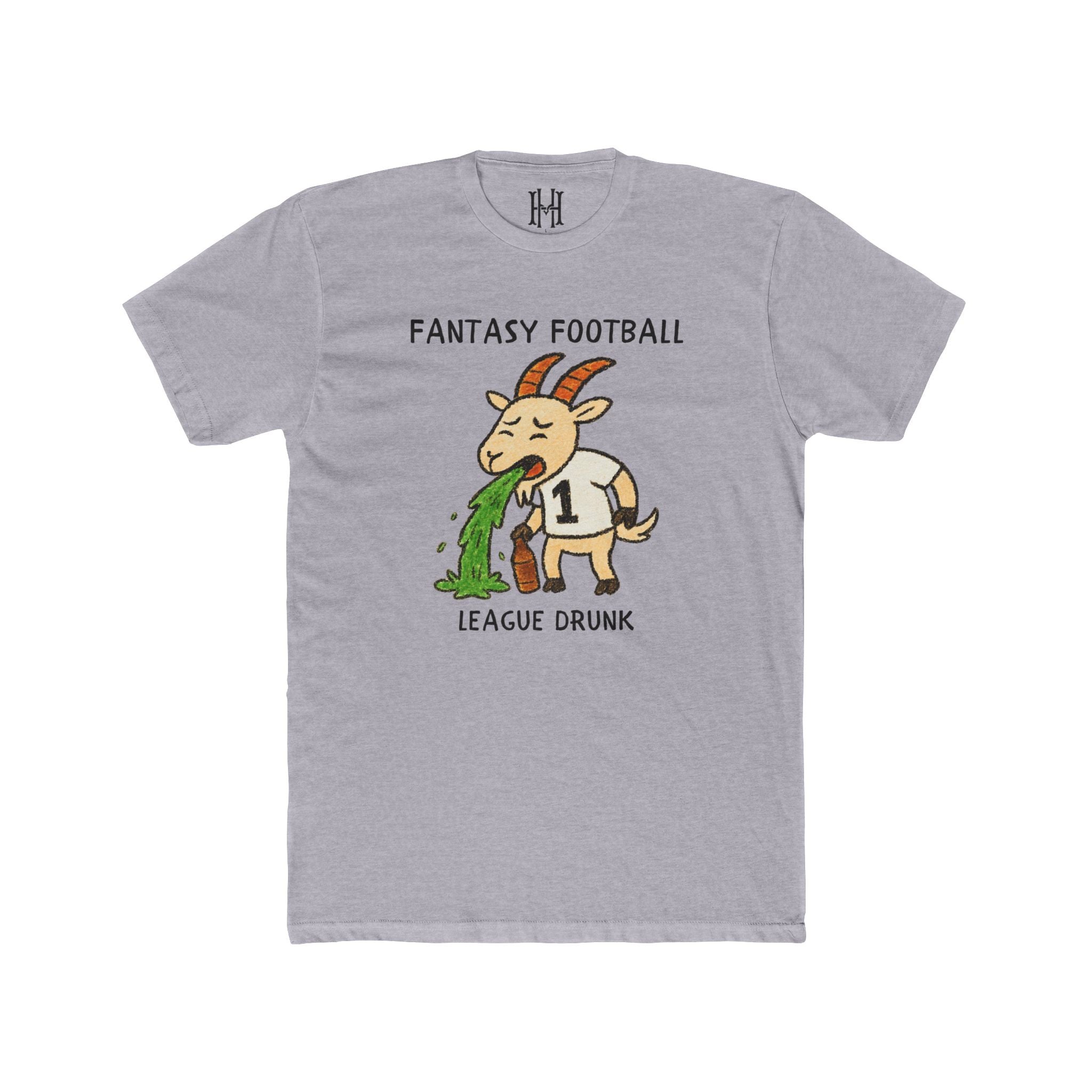 fantasy football shirt with league drunk standing design