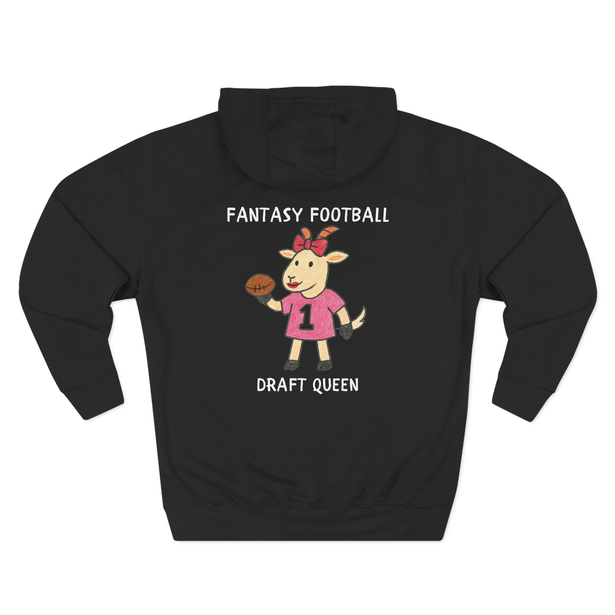fantasy football hoodie with draft queen end league chaos design