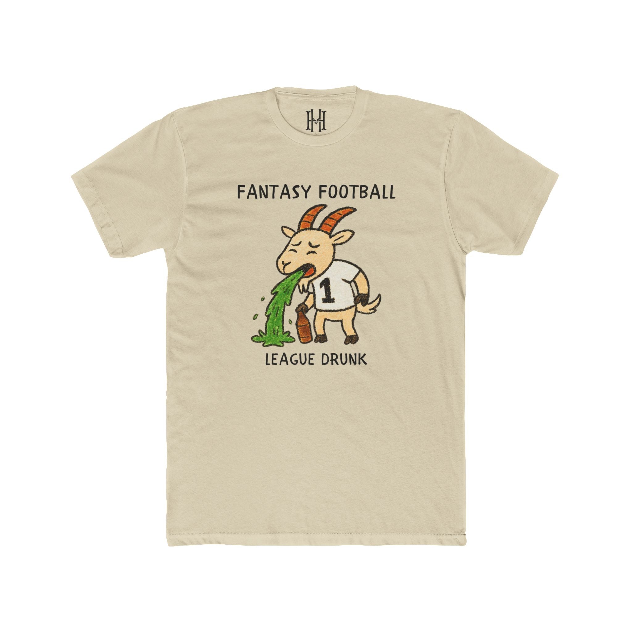 fantasy football shirt with league drunk standing design