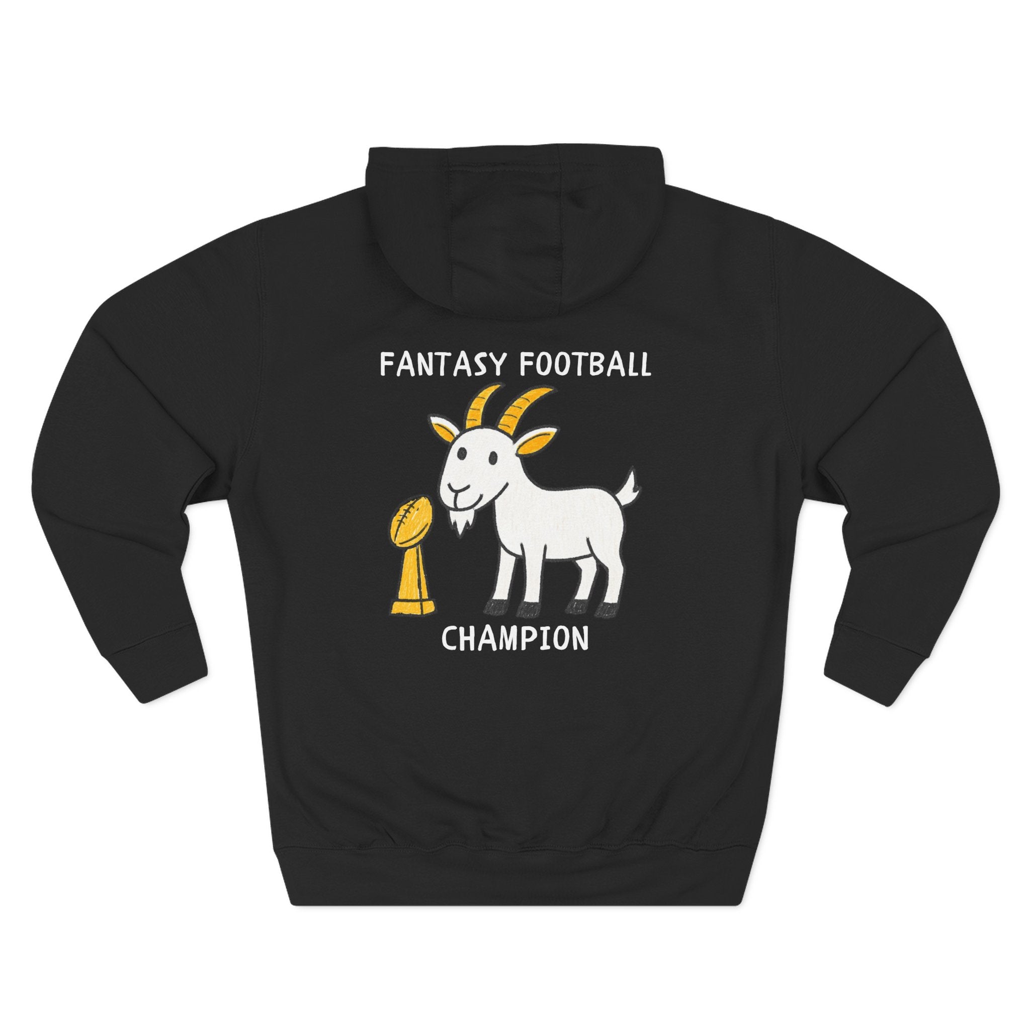 fantasy football hoodie with end league chaos champion design