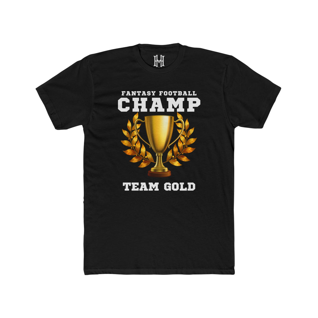 custom fantasy football shirt with champion trophy design
