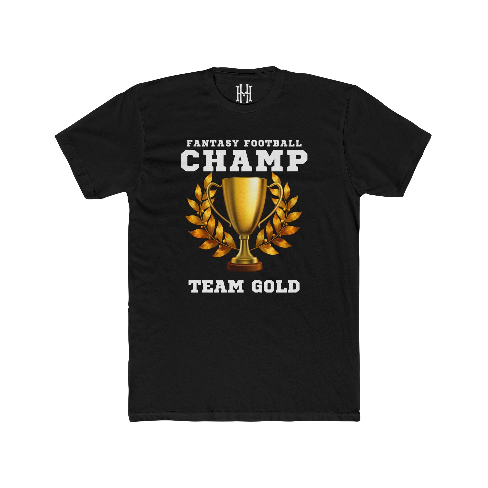 custom fantasy football shirt with champion trophy design
