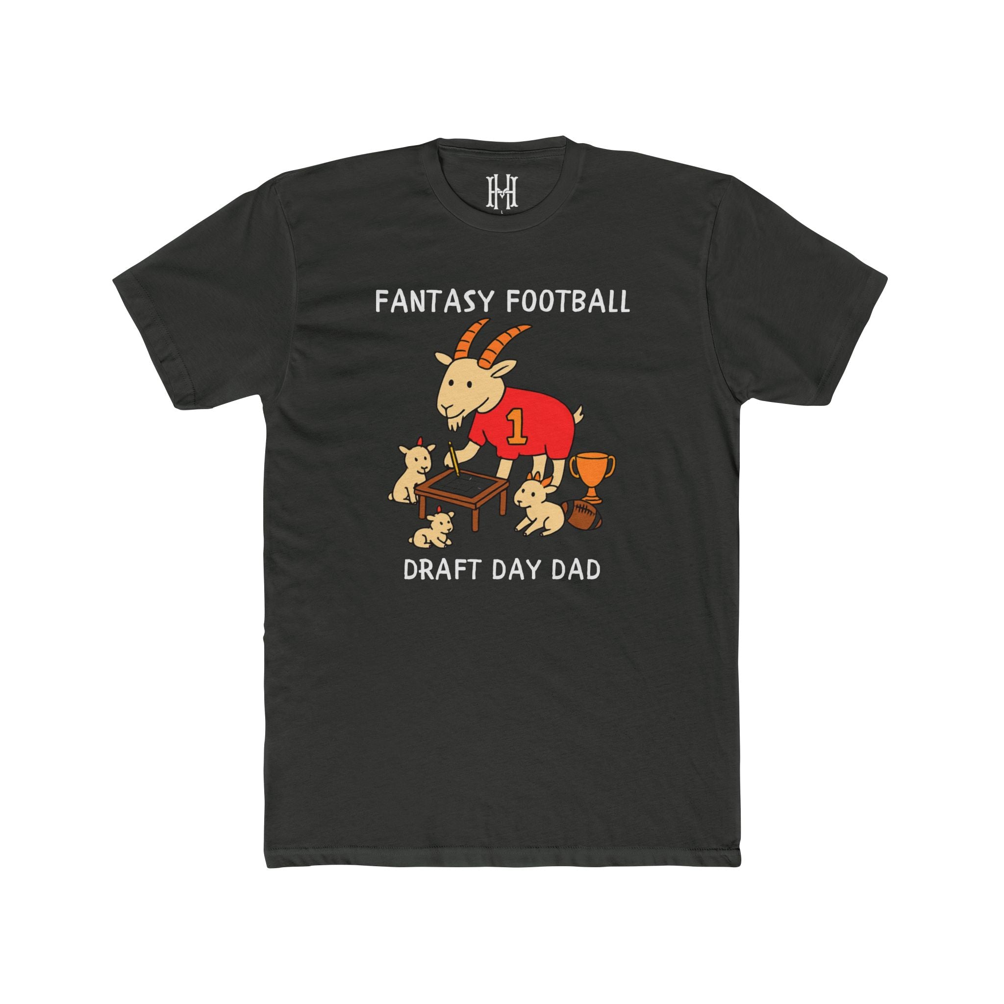 fantasy football shirt with draft day dad text