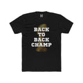 fantasy football shirt with back to back champion trophy design