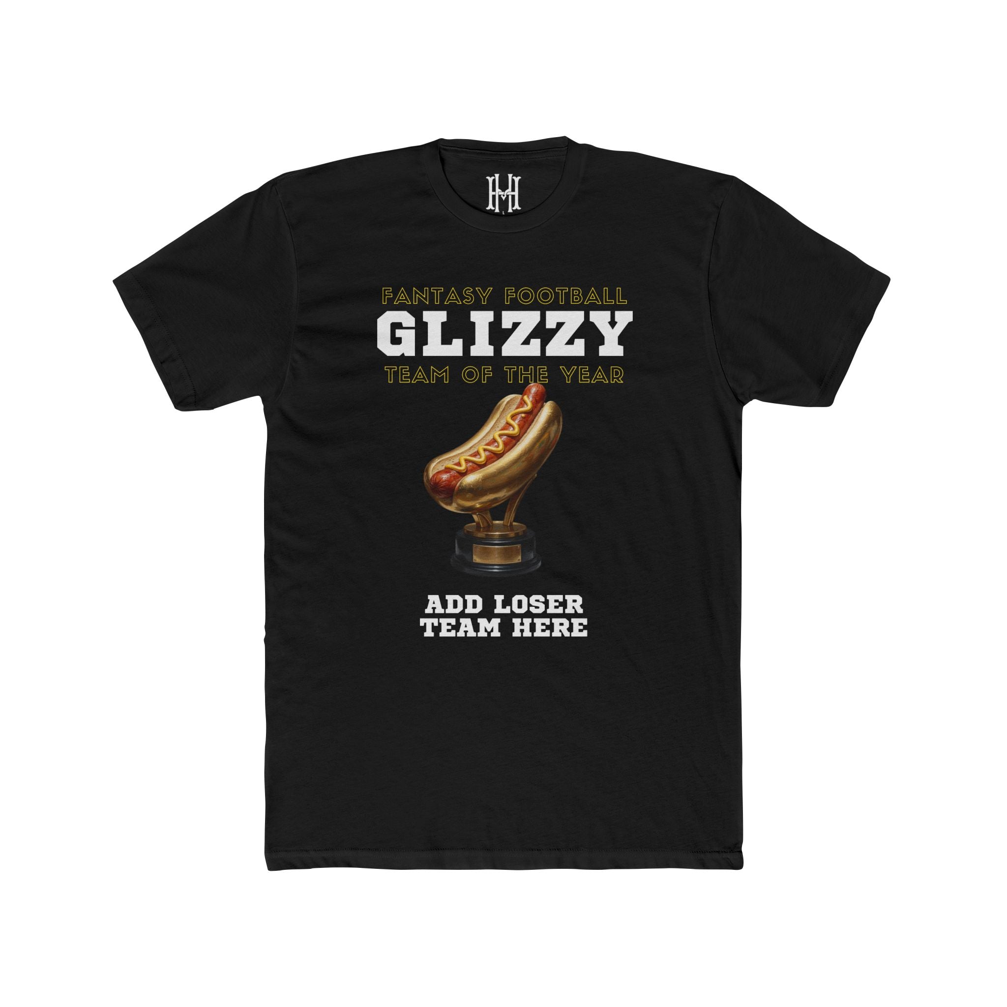custom fantasy football shirt with glizzy team of the year loser design