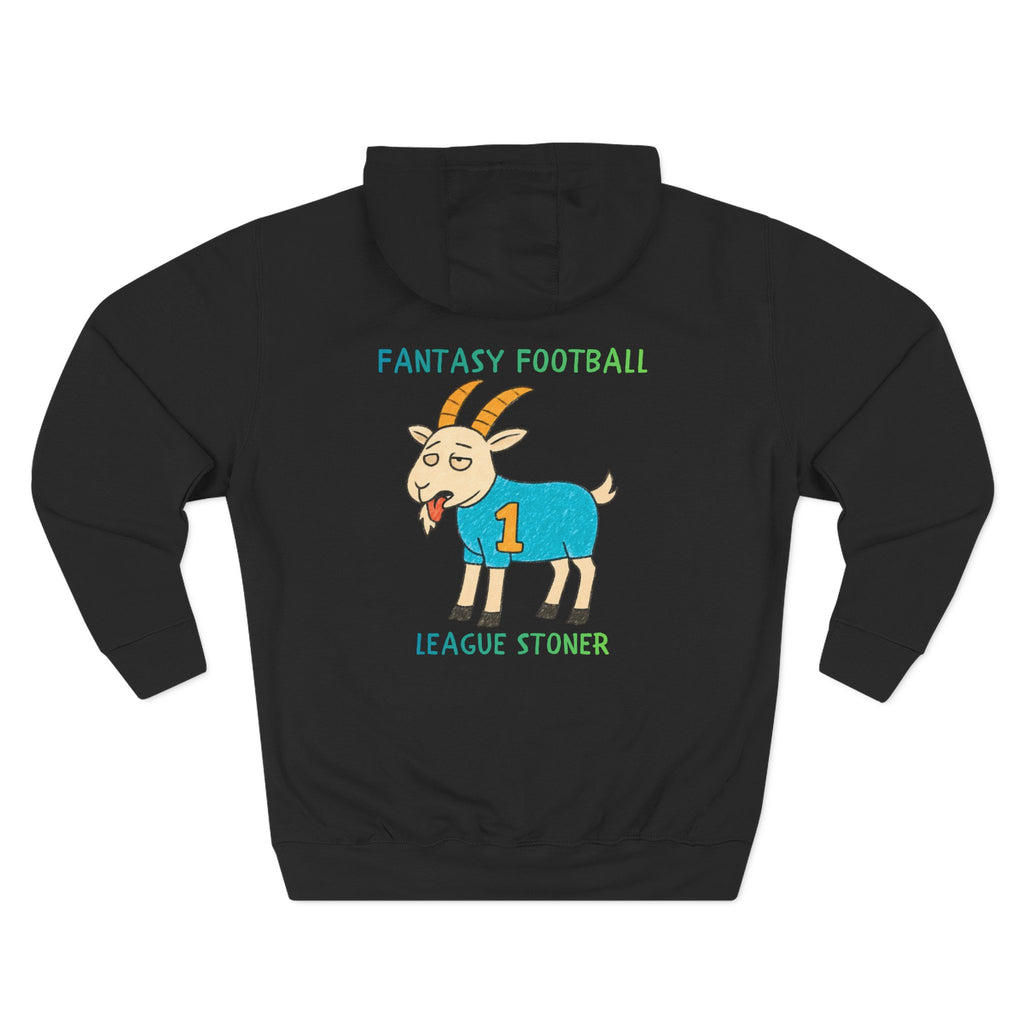 fantasy football hoodie with league stoner end league chaos design