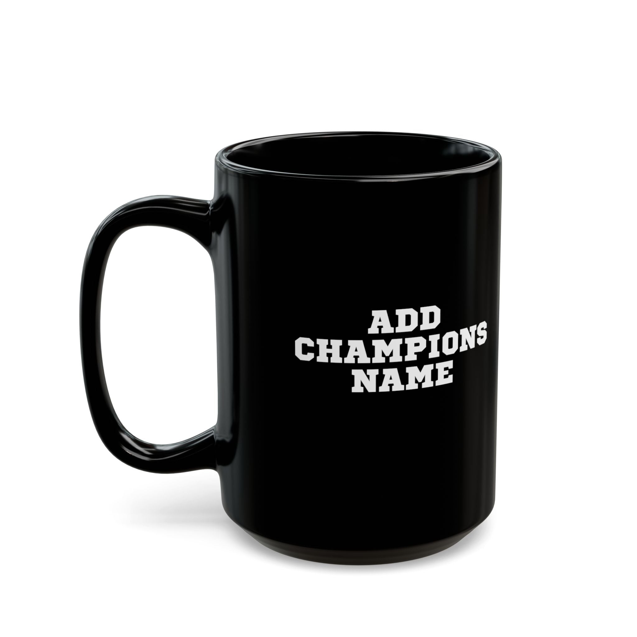 Respect the Champ Trophy Custom Black Mug