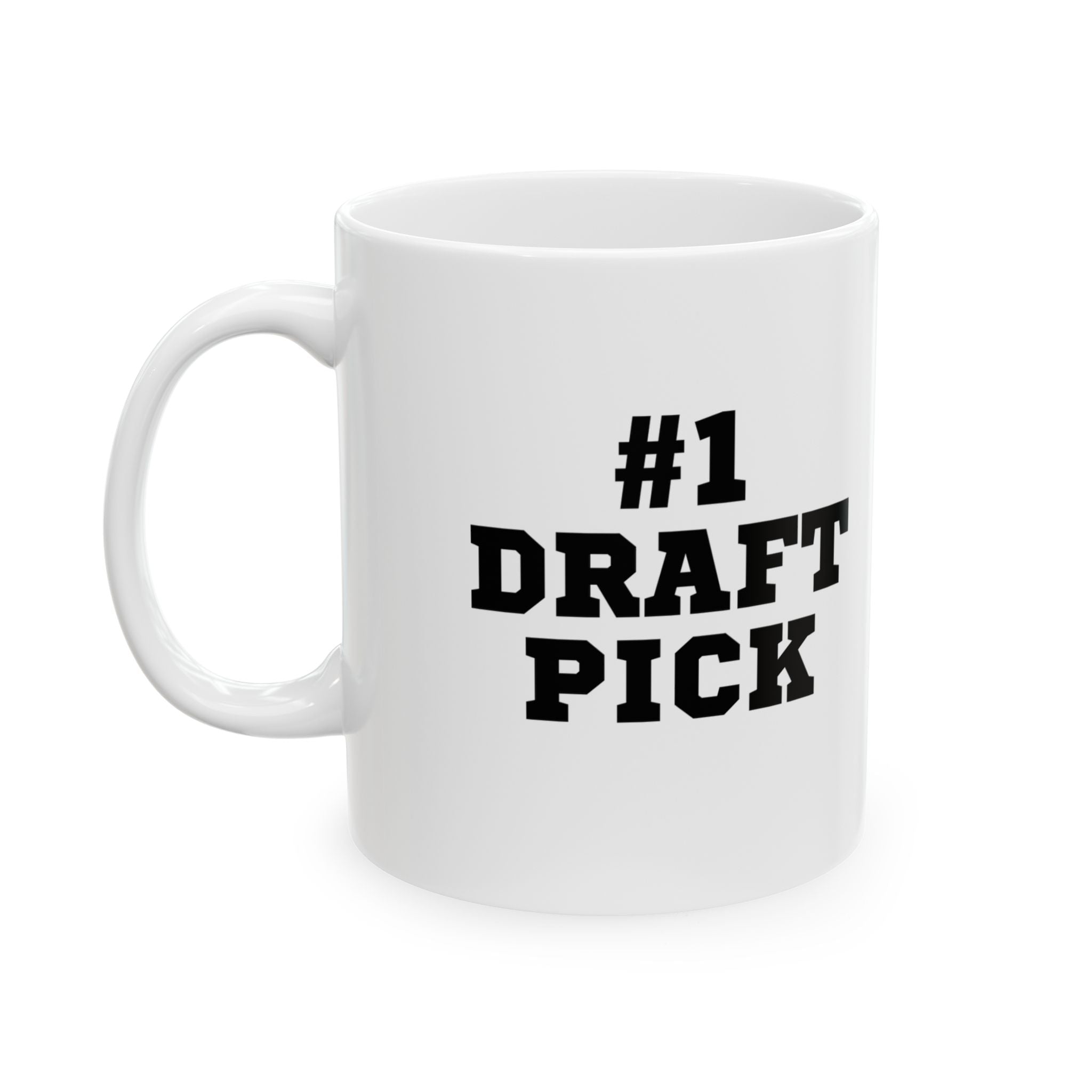 fantasy football mug with number one draft pick on the clock goat design